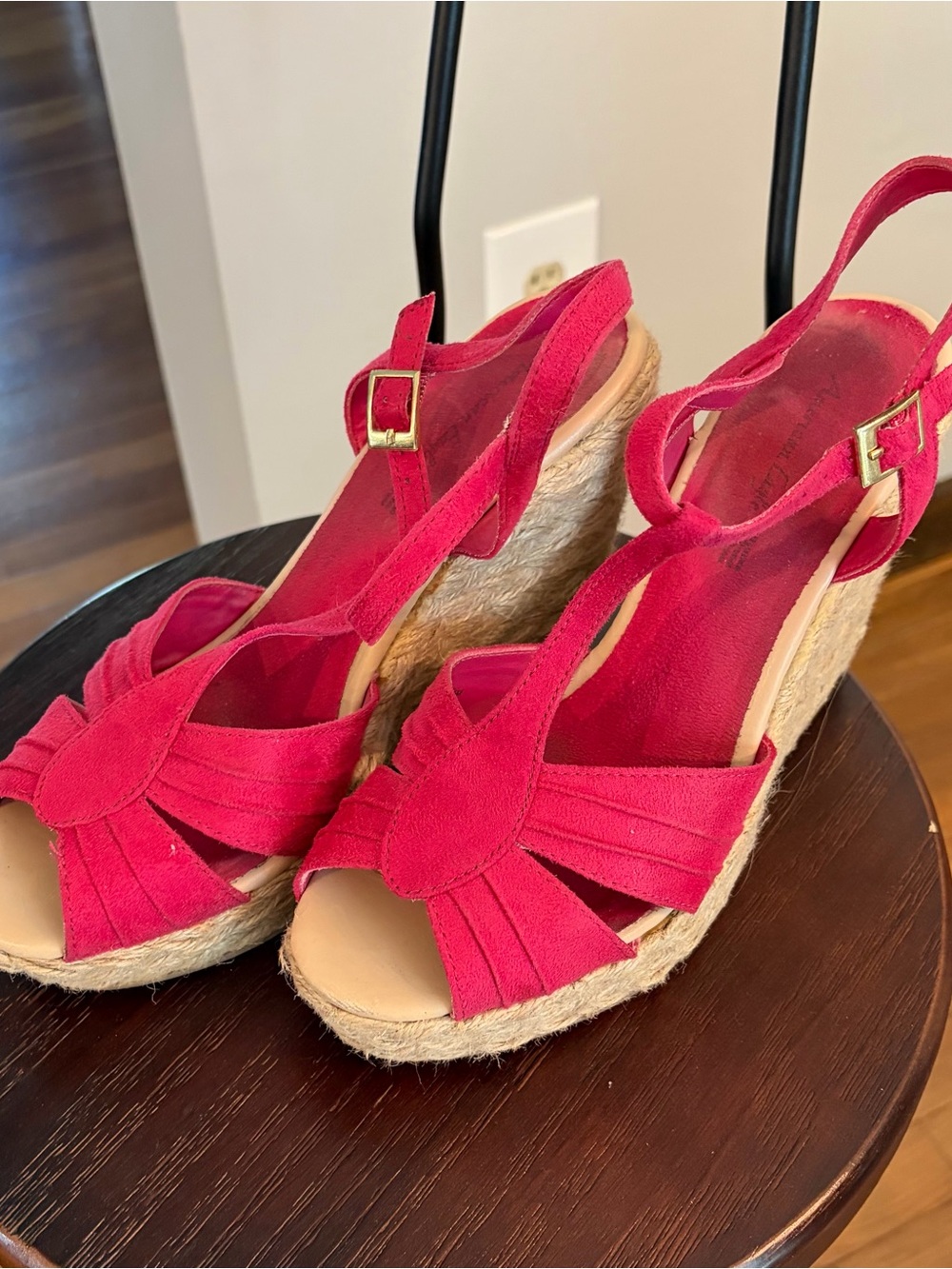 American Eagle By Payless Pink Wedge Sandals